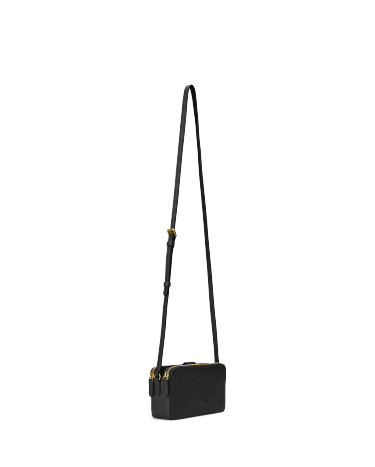 Leather Medium Witley Crossbody Wallet in Black | Ralph Lauren® HK