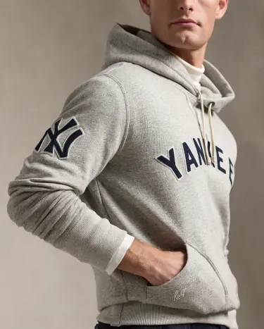 Polo Ralph Lauren Yankees Hoodie in Grey | Ralph Lauren® HK
