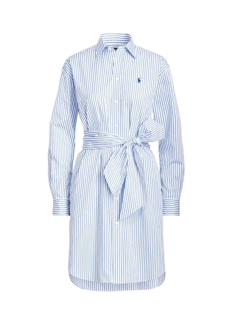 Ralph Lauren Striped Belted Shirtdress