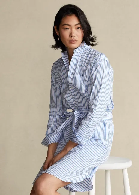 Ralph Lauren Striped Belted Shirtdress