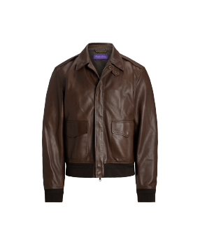 最終値下げ Bomber Leather Ridley Jacket HK Lauren® Ralph | Brown in その他