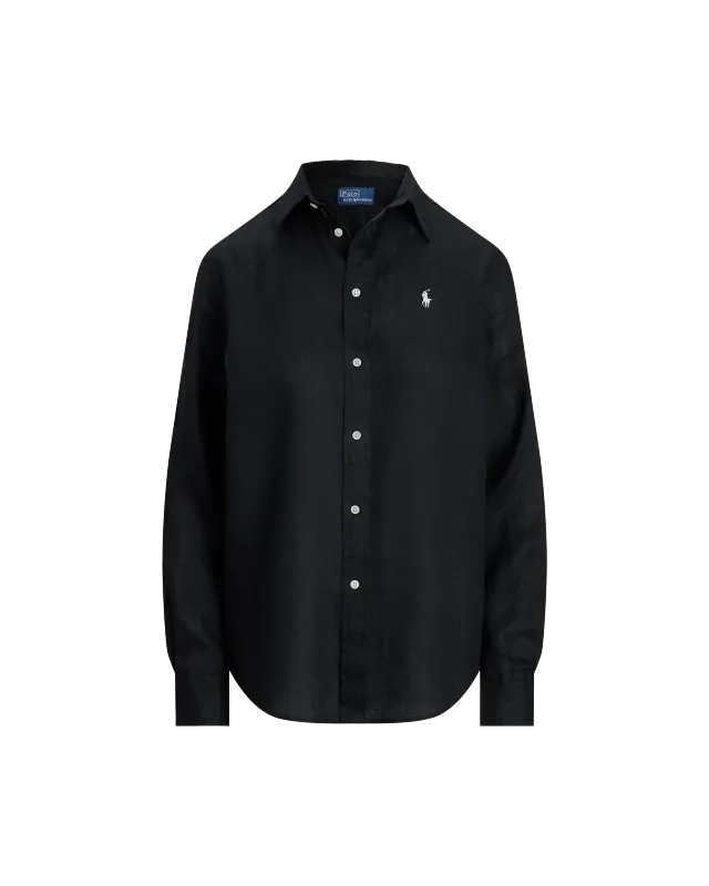 売れ筋商品|||ラルフローレン シャツ レディース トップス SLIM FIT SILK SHIRT - Button-down blouse - black Slim Fit Silk Shirt for Women | Ralph Lauren® CH