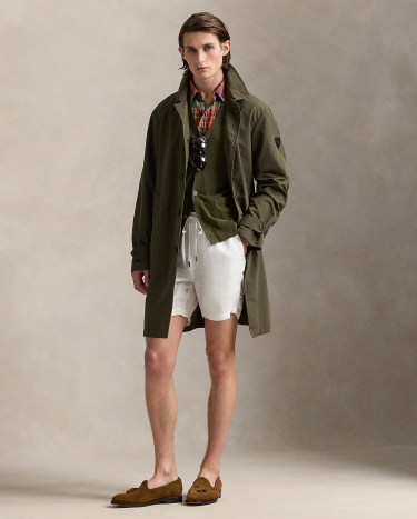 The Pearson Twill Car Coat in Green | Ralph Lauren® HK