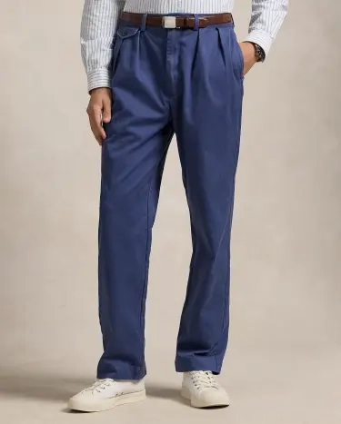 ppolo ralph laurenネイビー チノパン 30/30 Whitman Relaxed Fit Pleated Chino Pant in Navy | Ralph