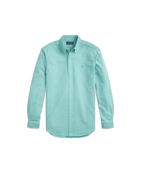Classic Fit Stretch Poplin Shirt in Blue | Ralph Lauren® HK