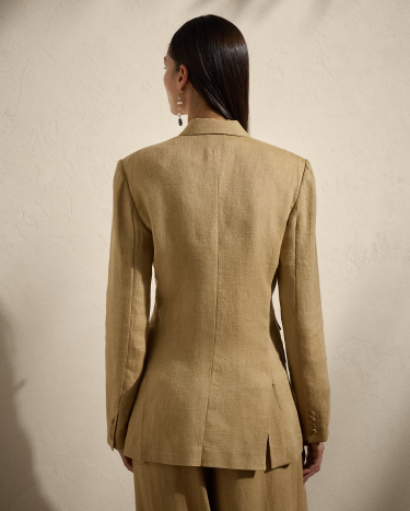 Russell Silk-Linen Twill Jacket in Tan | Ralph Lauren® HK