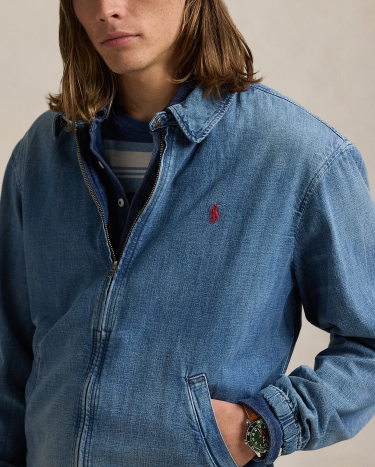 The Bayport Indigo-Dyed Denim Jacket in Blue | Ralph Lauren® HK The Bayport Indigo-Dyed Denim Jacket in Blue | Ralph Lauren® HK