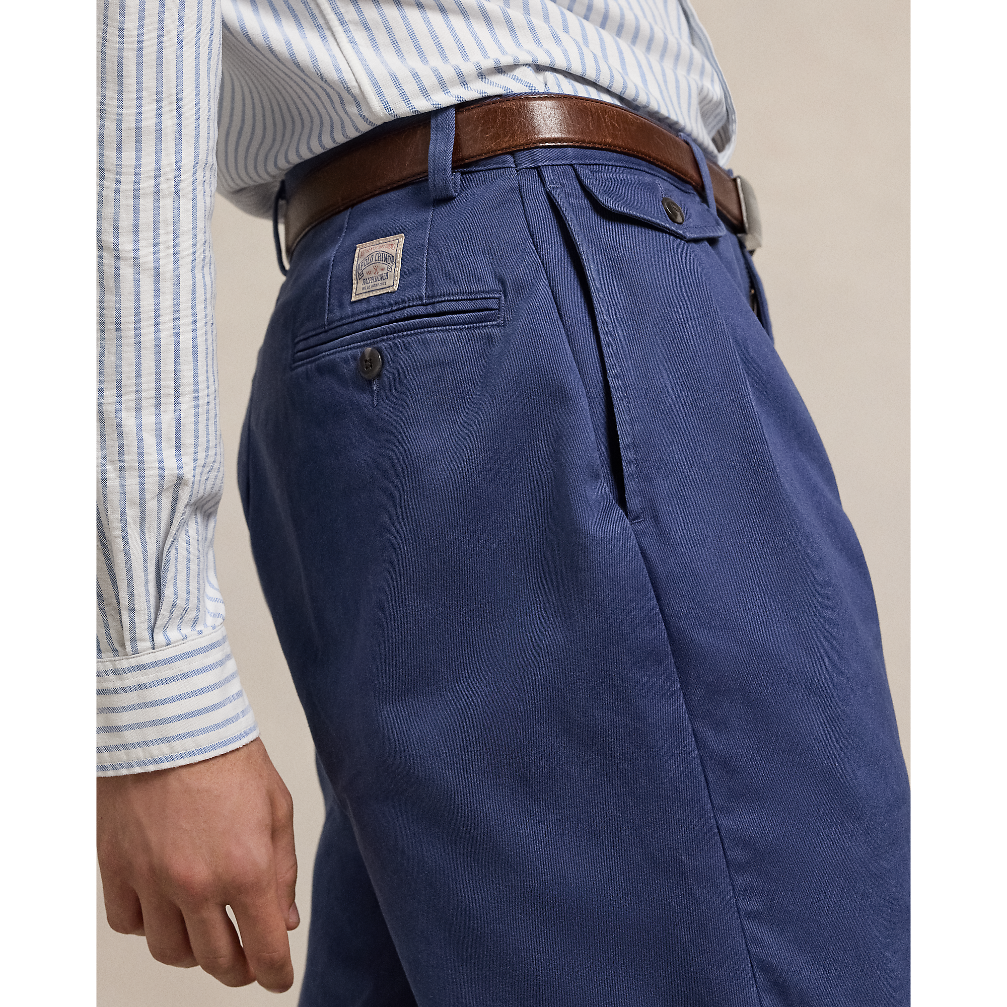 ppolo ralph laurenネイビー チノパン 30/30 Whitman Relaxed Fit Pleated Chino Pant in Navy | Ralph