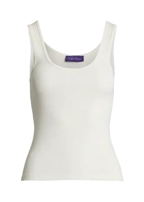 Ralph Lauren Ellis Rib-Knit Cotton-Blend Tank Top
