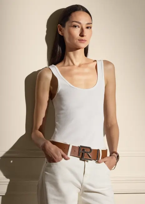 Ralph Lauren Ellis Rib-Knit Cotton-Blend Tank Top