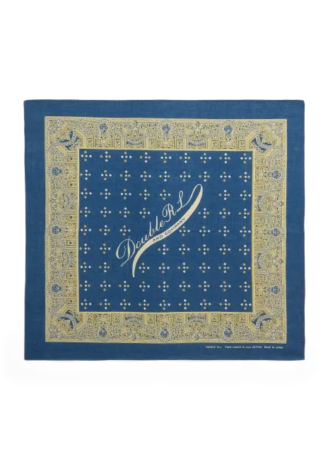 Ralph Lauren Logo Indigo Cotton Bandanna