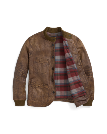 RALPH LAUREN grunge mods coat brown S