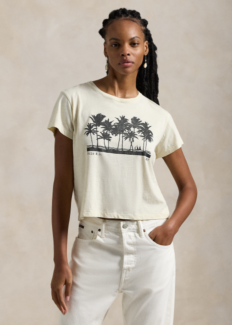 Ralph Lauren Shrunken Fit Jersey Graphic Tee