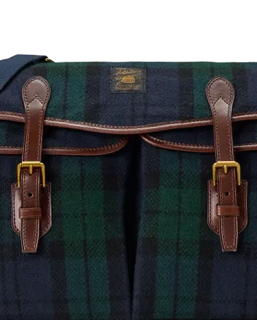 Heritage Plaid Tweed Messenger Bag in Brown | Ralph Lauren® HK