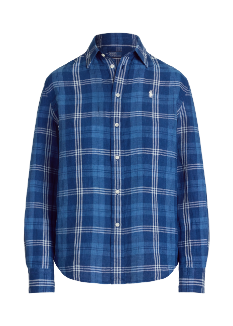 Ralph Lauren Classic Fit Plaid Linen Shirt
