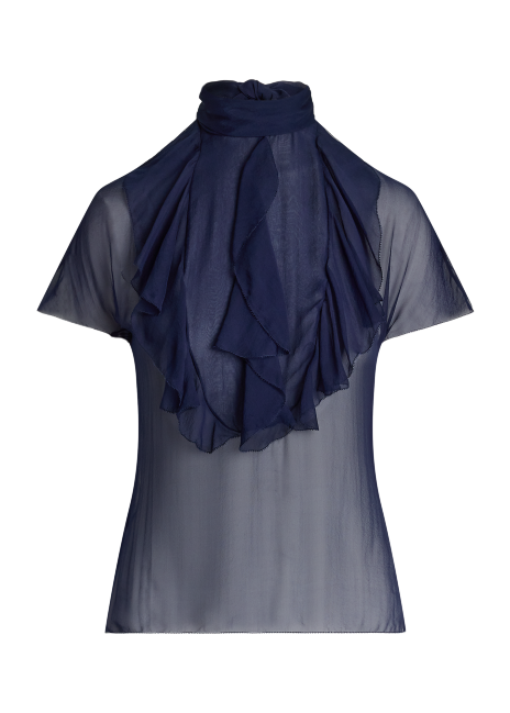 Ralph Lauren Etta Washed Chiffon Blouse