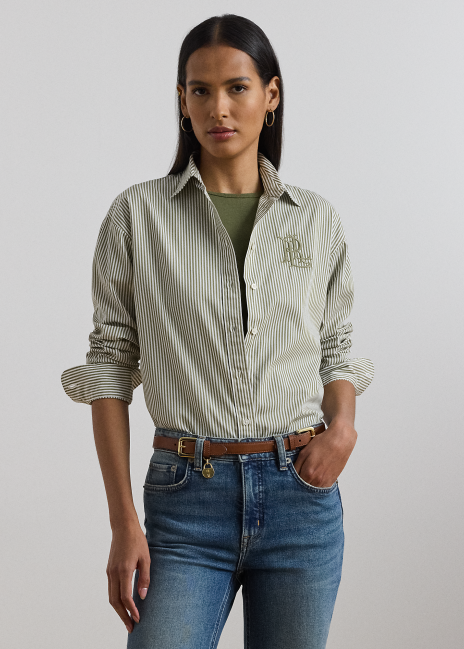 Ralph Lauren Relaxed Fit Striped Broadcloth Shirt