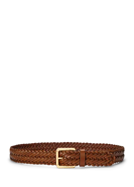 Ralph Lauren Braided Vachetta Leather Belt