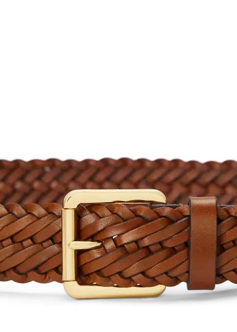 Ralph Lauren Braided Vachetta Leather Belt