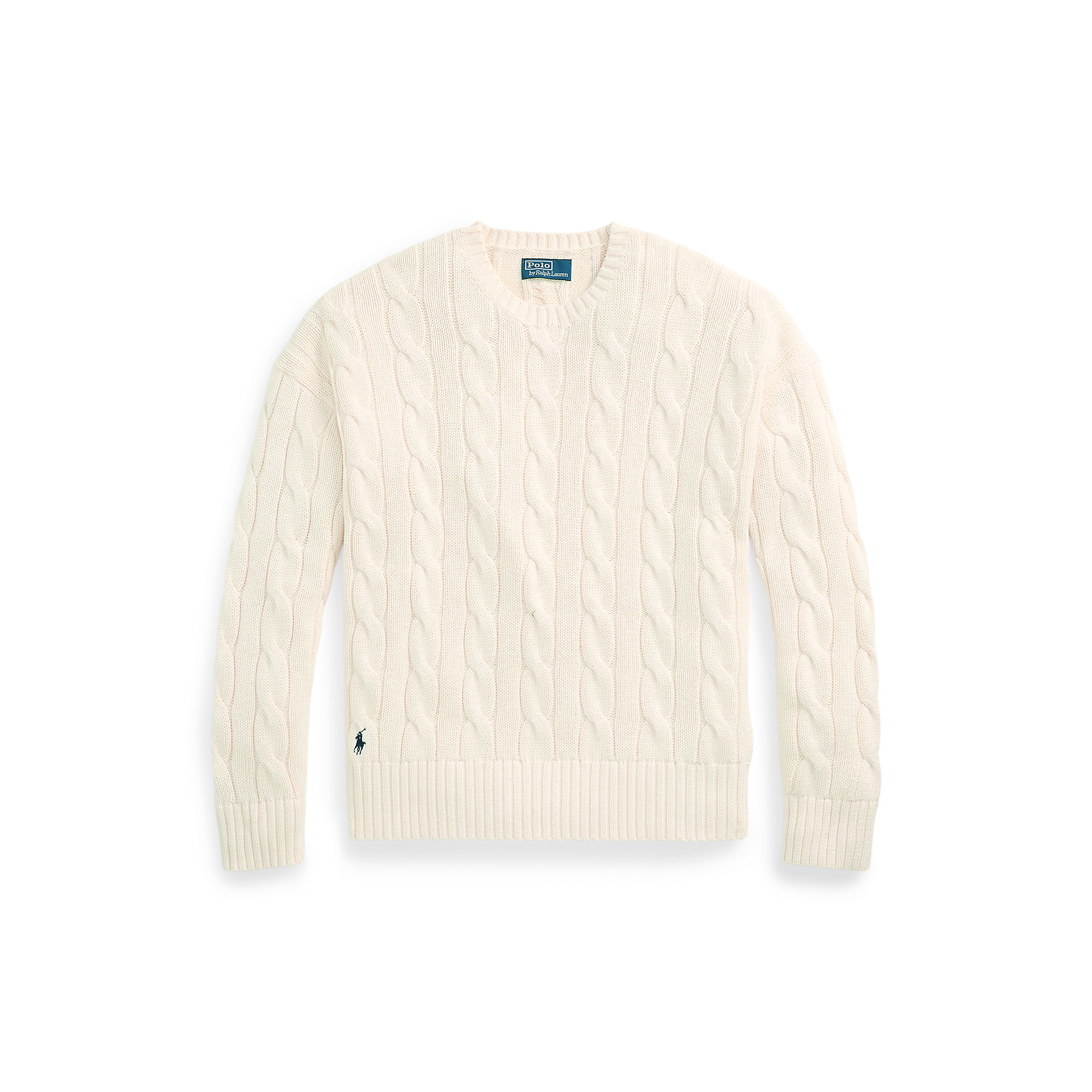 Big Fit Cable-Knit Cotton Sweater in Natural | Ralph Lauren® HK Big Fit Cable-Knit Cotton Sweater in Natural | Ralph Lauren® HK