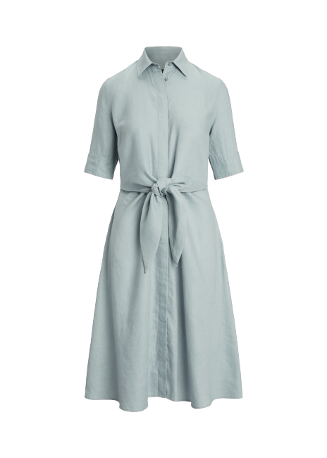 Ralph Lauren Tie-Front Linen Shirtdress