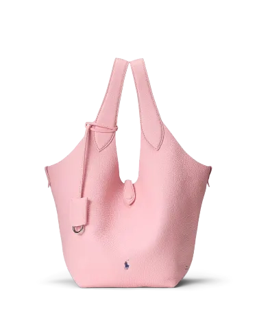 Polo Play Leather Tote in Pink | Ralph Lauren® HK