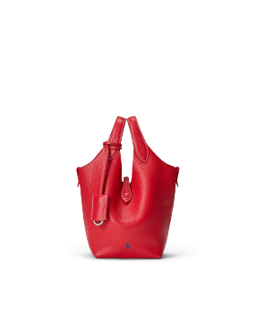 Polo Play Leather Small Tote & Crossbody in Pink | Ralph