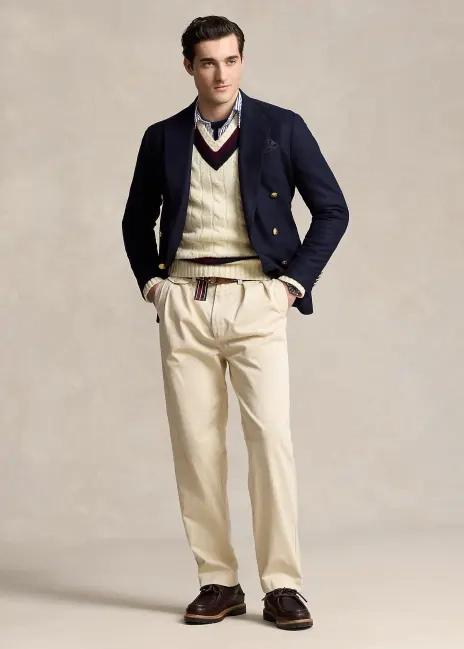 Ralph Lauren Whitman Relaxed Fit Pleated Chino Pant