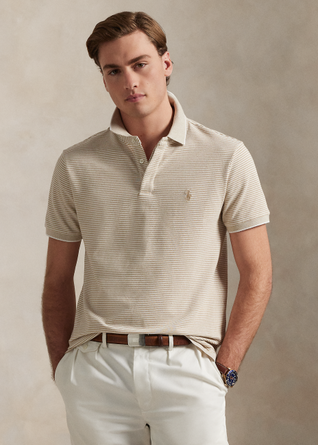 Ralph Lauren Custom Slim Fit Stretch Oxford Mesh Polo