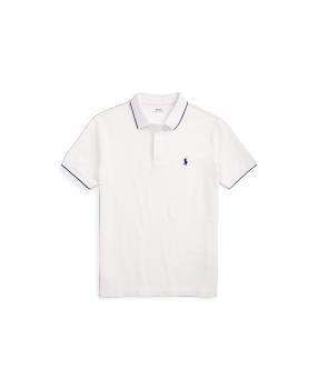 Classic Fit Mesh Graphic Polo Shirt in White | Ralph Lauren® HK