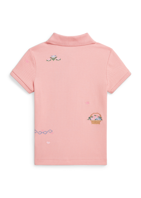 Ralph Lauren Embroidered Stretch Mesh Polo Shirt