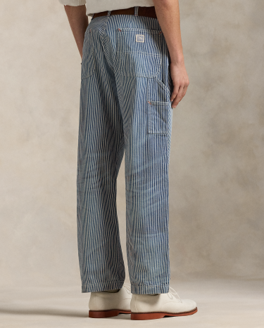 Polo Dungaree Indigo Hickory-Stripe Pant in Blue | Ralph