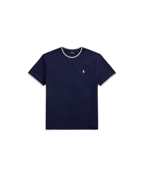 Custom Slim Fit Jersey Crewneck T-Shirt in White | Ralph