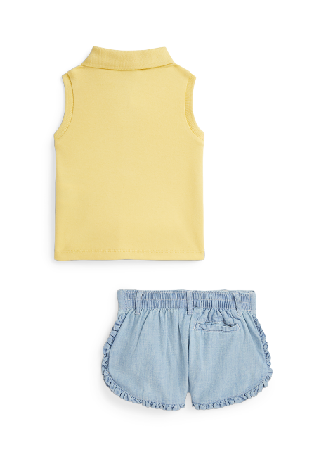 Ralph Lauren Cotton Polo Shirt & Chambray Short Set