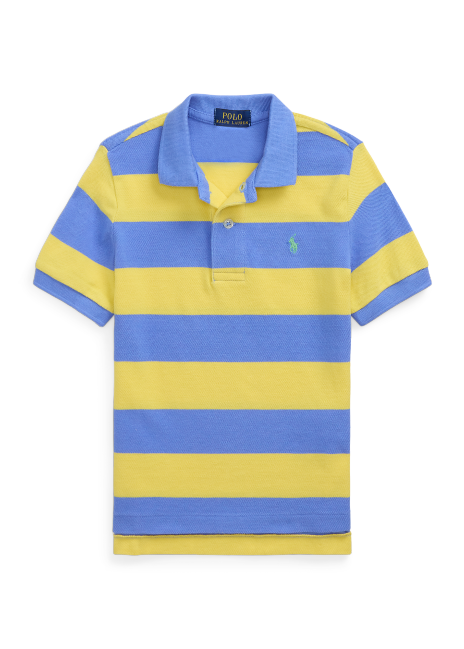 Ralph Lauren Striped Cotton Mesh Polo Shirt