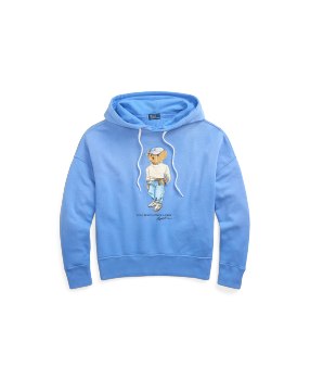 2023AW ラルフ・ローレン テディ フリースジャケット フード付き Cable-Knit Cotton Full-Zip Hoodie in Blue | Ralph Lauren® HK