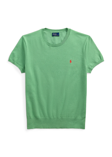 Ralph Lauren Cotton-Blend Short-Sleeve Sweater