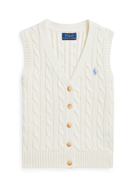 Ralph Lauren Cable-Knit Cotton Sweater Vest