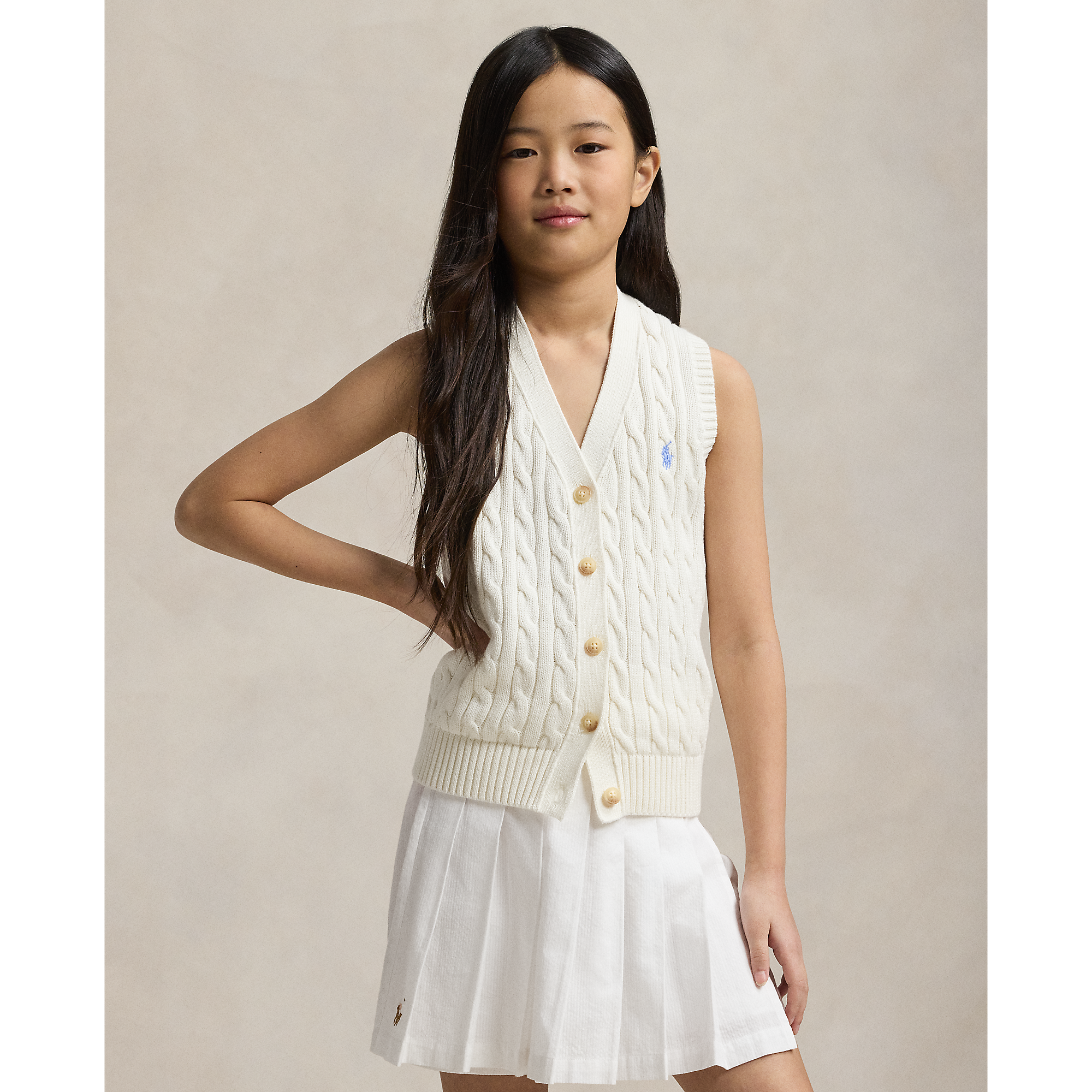 新品✨POLO RALPH LAUREN ストライプド ポンチ ドレス 160 POLO RALPH LAUREN CHILDRENSWEAR（ポロ ラルフ ローレン