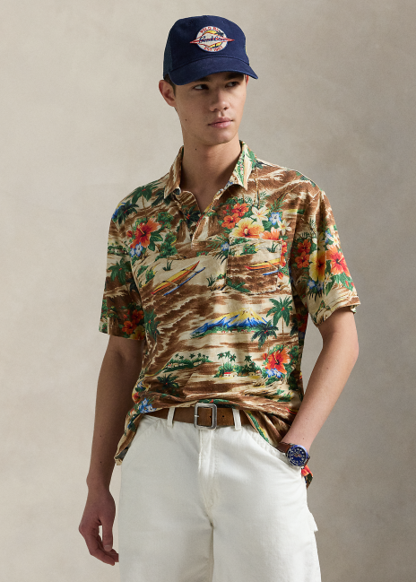 Ralph Lauren Classic Fit Tropical Linen-Cotton Polo