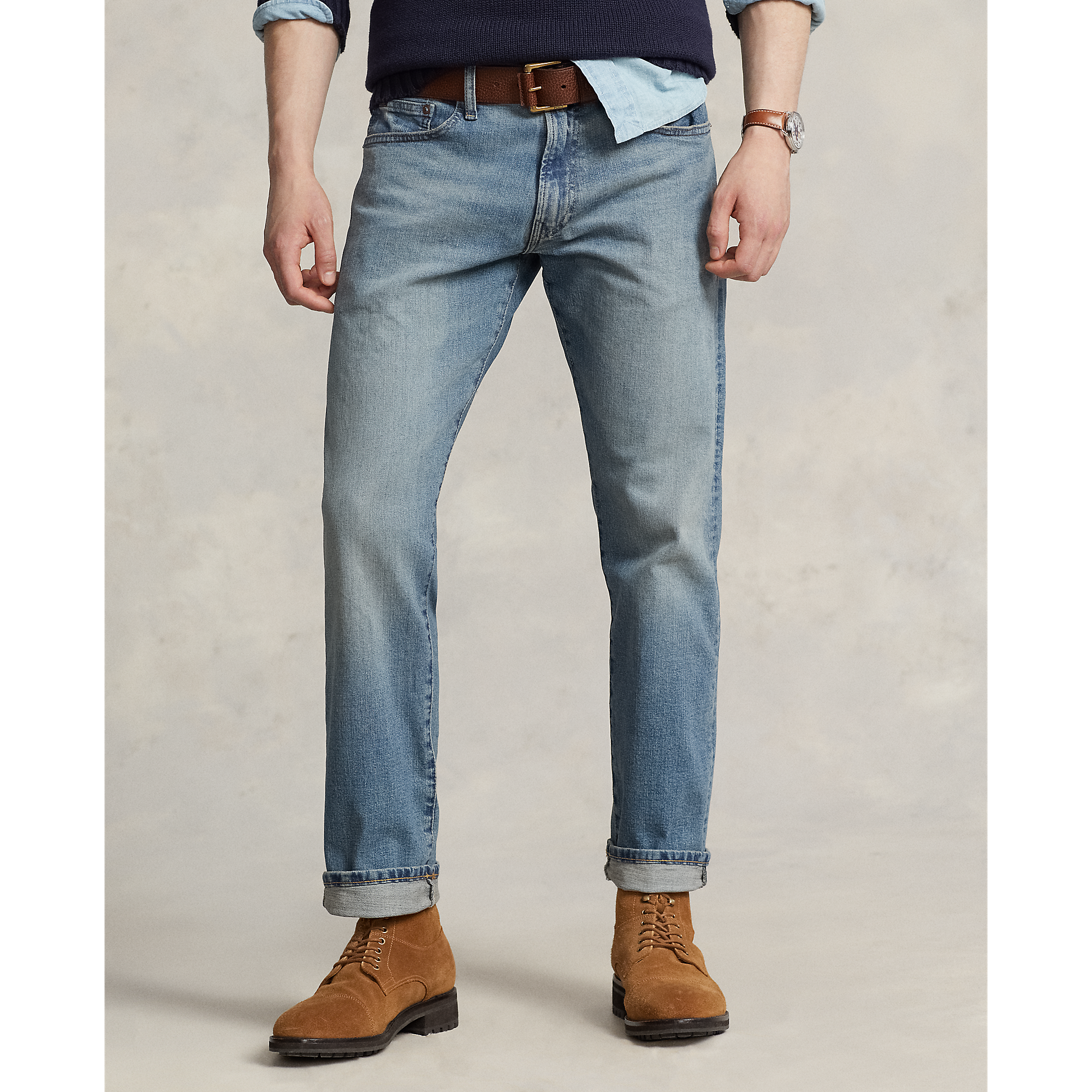 Hampton Relaxed Straight Stretch Jean in Blue | Ralph Lauren® HK Hampton Relaxed Straight Stretch Jean in Blue | Ralph Lauren® HK