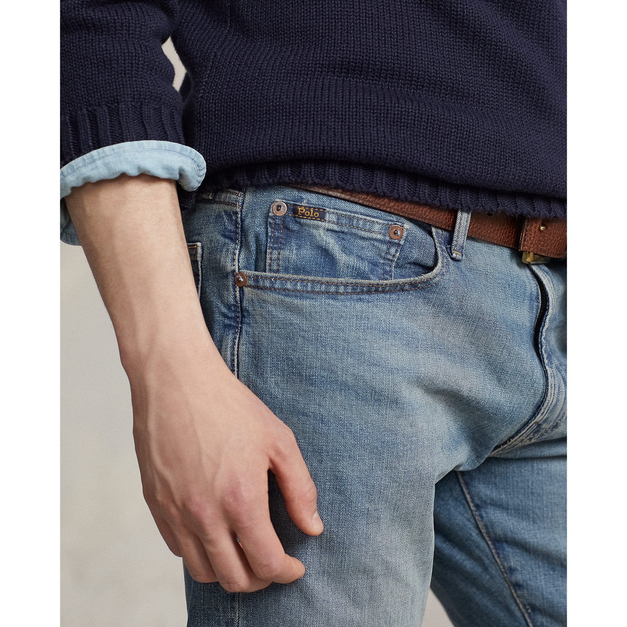 Hampton Relaxed Straight Stretch Jean in Blue | Ralph Lauren® HK Hampton Relaxed Straight Stretch Jean in Blue | Ralph Lauren® HK