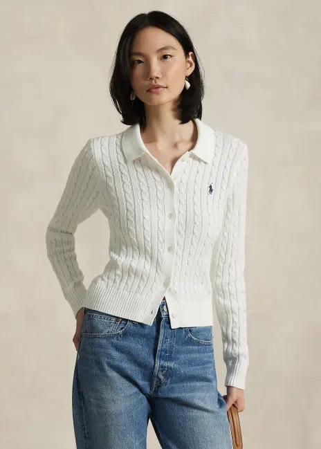 Ralph Lauren Cable-Knit Cotton Cardigan