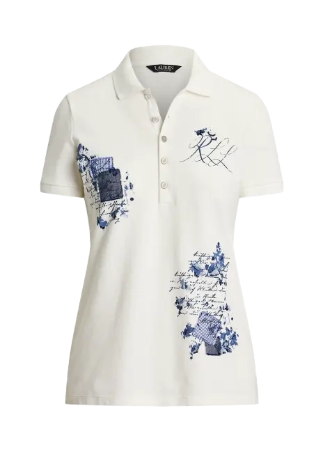 Ralph Lauren Patchwork Piqué Polo Shirt