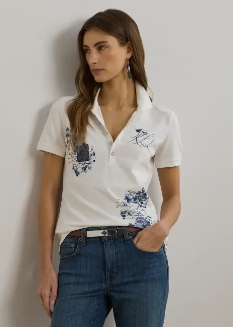 Ralph Lauren Patchwork Piqué Polo Shirt