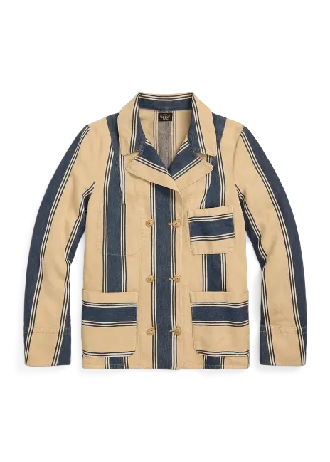 Ralph Lauren Striped Linen-Cotton Twill Jacket