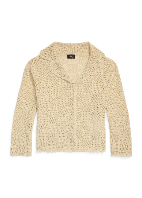 Ralph Lauren Hand-Crocheted Cotton Cardigan