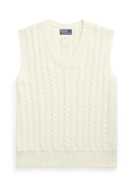 Ralph Lauren Wimbledon Cashmere-Blend Sweater Vest