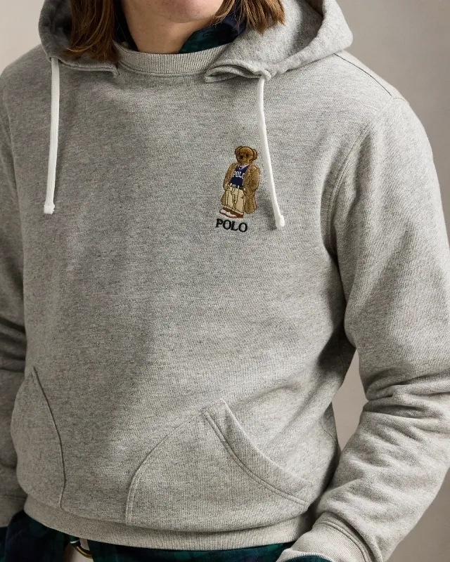 【送料&関税込】Polo Ralph Lauren Hooded Sweatshirt Hooded sweatshirt in blended cotton Grey Polo Ralph Lauren