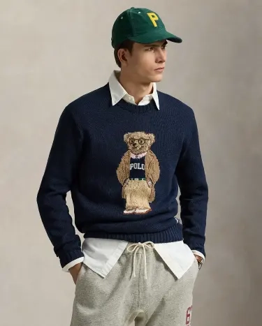 Polo Bear Sweater in Navy | Ralph Lauren® HK